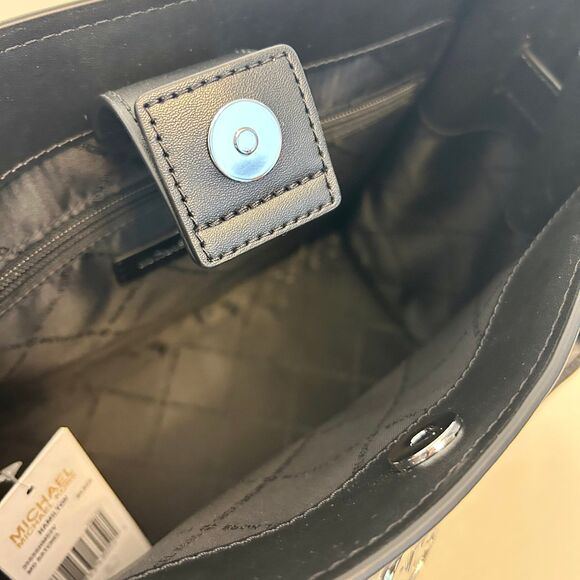 Michael Kors Purse Hamilton Medium Leather Satchel Camel - Picture 8 of 10